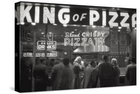 Clients of the Pizzeria 'King of Pizza'-Mario de Biasi-Stretched Canvas