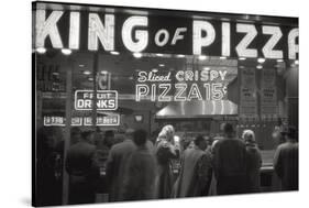Clients of the Pizzeria 'King of Pizza'-Mario de Biasi-Stretched Canvas