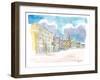 Clifden Connemara Street Scene In Ireland-M. Bleichner-Framed Art Print