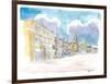 Clifden Connemara Street Scene In Ireland-M. Bleichner-Framed Art Print