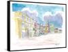 Clifden Connemara Street Scene In Ireland-M. Bleichner-Framed Stretched Canvas