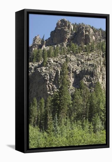 Cliff Along the Trampas Lakes Trail in the Pecos Wilderness, Sangre De Cristo Mountains-null-Framed Stretched Canvas