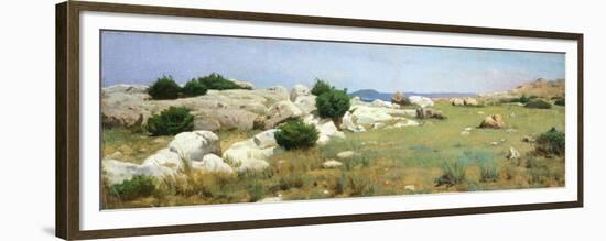 Cliff at Castiglioncello-Raffaello Sernesi-Framed Premium Giclee Print