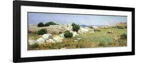 Cliff at Castiglioncello-Raffaello Sernesi-Framed Premium Giclee Print