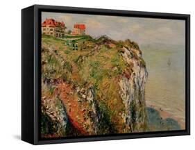 Cliff at Dieppe, 1882-Claude Monet-Framed Stretched Canvas