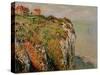 Cliff at Dieppe, 1882-Claude Monet-Stretched Canvas