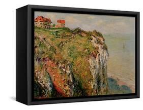 Cliff at Dieppe, 1882-Claude Monet-Framed Stretched Canvas