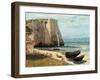 Cliff at Etretat after the Storm-Gustave Courbet-Framed Art Print