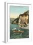 Cliff at Nesso, Lake Como-null-Framed Art Print