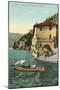 Cliff at Nesso, Lake Como-null-Mounted Art Print