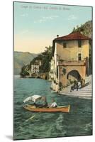 Cliff at Nesso, Lake Como-null-Mounted Art Print