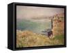 Cliff at Varengeville, 1882-Claude Monet-Framed Stretched Canvas