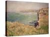 Cliff at Varengeville, 1882-Claude Monet-Stretched Canvas