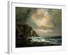 Cliff by the Sea, 1863, by Luigi Riccardi (1808-1877), Italy, 19th Century-null-Framed Giclee Print