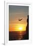 Cliff Diver above Setting Sun-Bob Krist-Framed Photographic Print