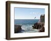 Cliff Diver Diving From El Mirador at Paseo Claussen, Mazatlan, Mexico-Charles Sleicher-Framed Photographic Print