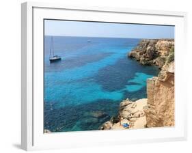 Cliff, Favignana, Sicily, Italy, Mediterranean, Europe-Vincenzo Lombardo-Framed Photographic Print