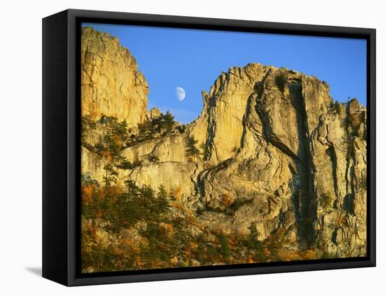 Cliff Formation, Monongahela National Forest West Virginia, USA-Charles Gurche-Framed Stretched Canvas