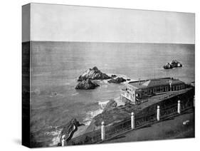 Cliff House and Seal Rocks, Golden Gate, California, USA, 1893-John L Stoddard-Stretched Canvas