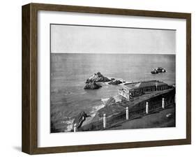 Cliff House and Seal Rocks, Golden Gate, California, USA, 1893-John L Stoddard-Framed Giclee Print