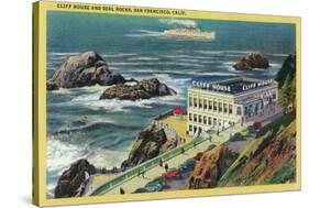 Cliff House and Seal Rocks - San Francisco, CA-Lantern Press-Stretched Canvas