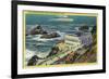 Cliff House and Seal Rocks - San Francisco, CA-Lantern Press-Framed Art Print