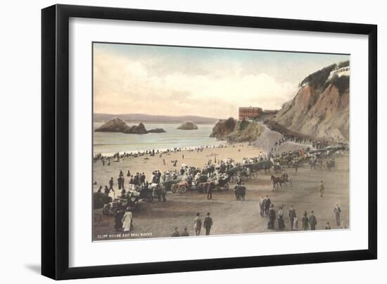 Cliff House and Seal Rocks-null-Framed Art Print