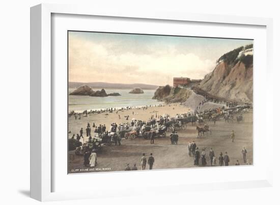 Cliff House and Seal Rocks-null-Framed Art Print