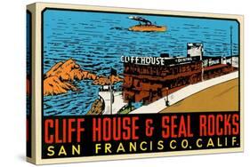Cliff House Decal-null-Stretched Canvas
