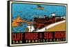 Cliff House Decal-null-Framed Stretched Canvas