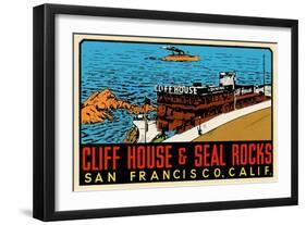 Cliff House Decal-null-Framed Art Print