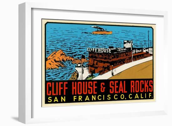 Cliff House Decal-null-Framed Art Print