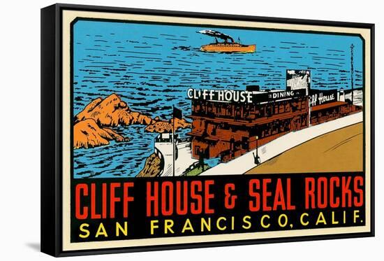 Cliff House Decal-null-Framed Stretched Canvas