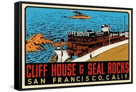 Cliff House Decal-null-Framed Stretched Canvas