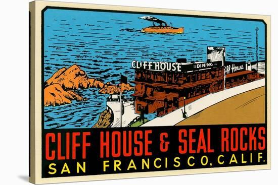 Cliff House Decal-null-Stretched Canvas