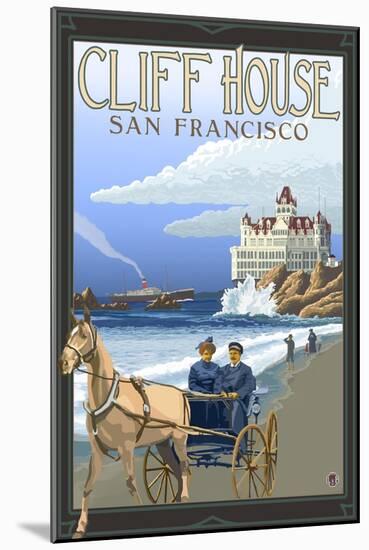 Cliff House, San Francisco, California-Lantern Press-Mounted Art Print