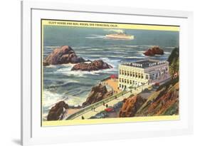 Cliff House, Seal Rocks, San Francisco, California-null-Framed Premium Giclee Print