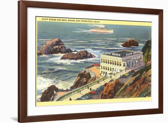 Cliff House, Seal Rocks, San Francisco, California-null-Framed Premium Giclee Print