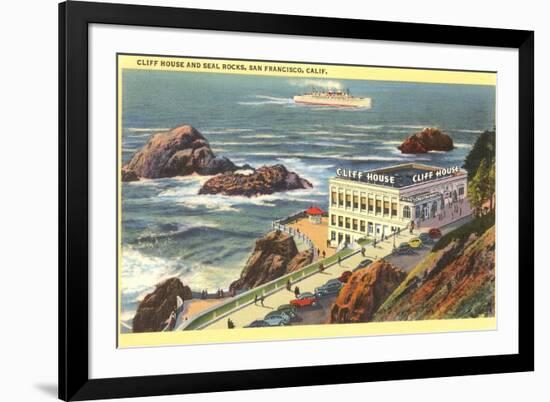 Cliff House, Seal Rocks, San Francisco, California-null-Framed Premium Giclee Print