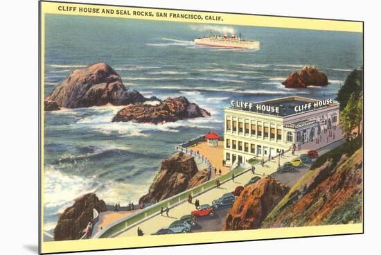 Cliff House, Seal Rocks, San Francisco, California-null-Mounted Premium Giclee Print