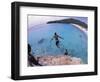 Cliff Jumping, Playa Abou, Playa Kanepa, Curacao-Michele Westmorland-Framed Photographic Print