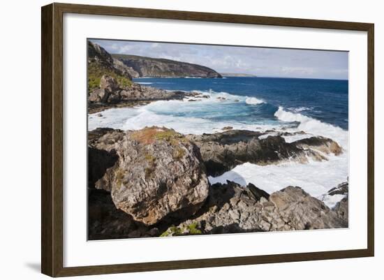 Cliff Line, Cape Du Couedic, Flinders Chase National Park, Kangaroo Island, Australia-Martin Zwick-Framed Photographic Print