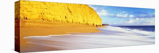 Cliff on the Beach, Burton Bradstock, Dorset, England-null-Stretched Canvas