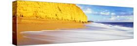Cliff on the Beach, Burton Bradstock, Dorset, England-null-Stretched Canvas
