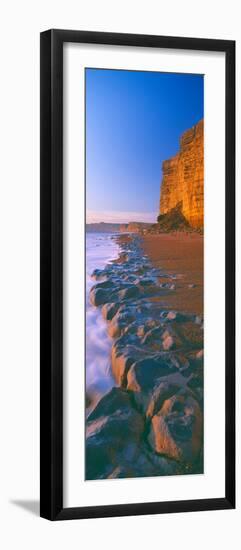 Cliff on the Beach, Burton Bradstock, Dorset, England-null-Framed Photographic Print