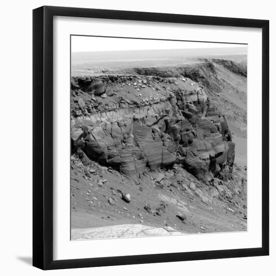 Cliff on the Surface of Mars-Stocktrek Images-Framed Photographic Print