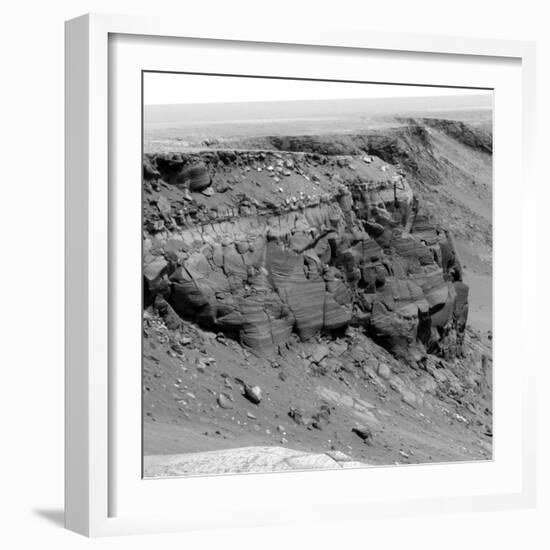 Cliff on the Surface of Mars-Stocktrek Images-Framed Photographic Print