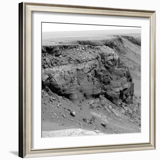 Cliff on the Surface of Mars-Stocktrek Images-Framed Photographic Print