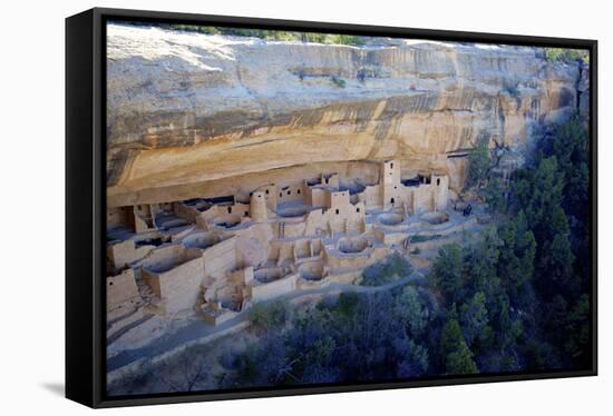 Cliff Palace Ancestral Puebloan Ruins at Mesa Verde National Park, Colorado-Richard Wright-Framed Stretched Canvas