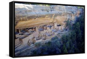 Cliff Palace Ancestral Puebloan Ruins at Mesa Verde National Park, Colorado-Richard Wright-Framed Stretched Canvas
